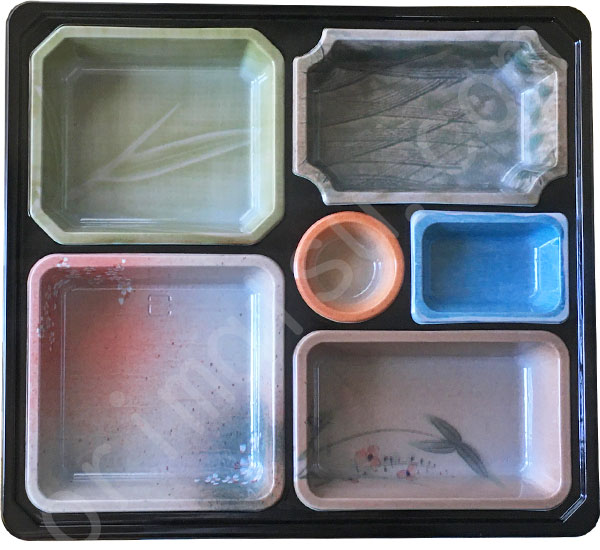 弁当容器 優膳 YN-500 陶器柄 高級 福助工業(株) - 包装資材、監視カメラ、LED照明を食品工場、飲食店、医療・介護へ｜(株)折松